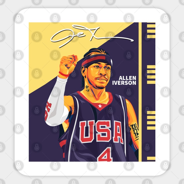 Allen Iverson Sticker by knnthmrctn